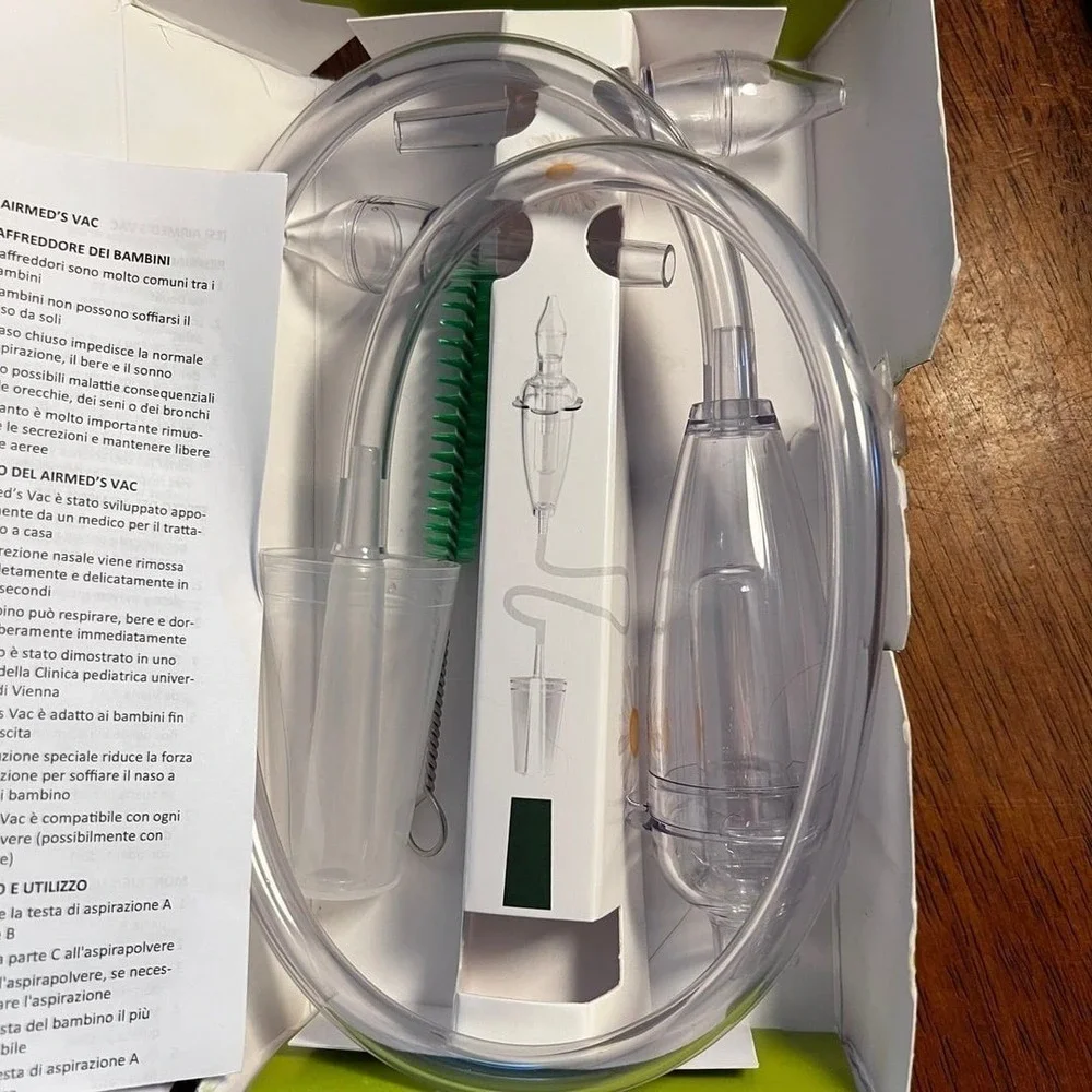Airmed's Vac Nasal Aspirator Baby OS Clear New Clinically Tested BPA Free
